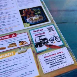 the menu