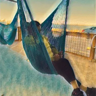 Sitting in swing