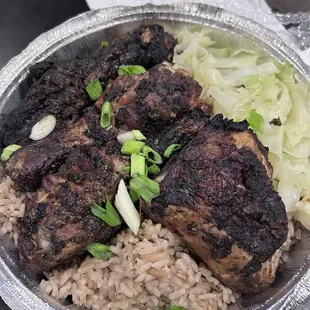 Jerk Yard Bird Plate with extra chicken