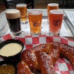 Pretzel and a flight!
