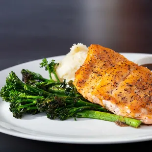 Yard House offers a variety of seafood options, such as the Whiskey Glazed Salmon.