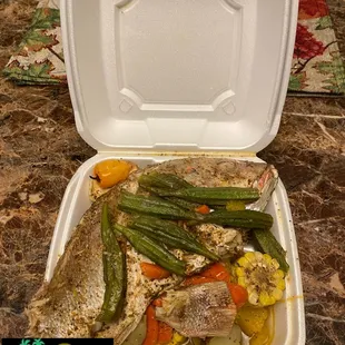 Steamed Red Snapper