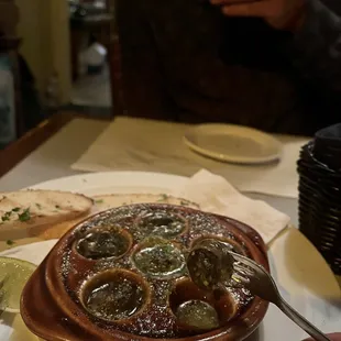 Buttery, garlicky escargot