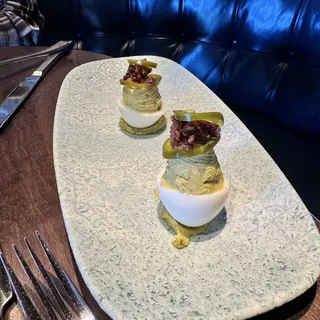 Deviled Eggs - Jalapeno & Bacon Jam