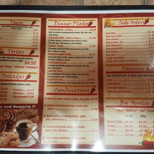 Menu side 2