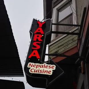 a sign for a restaurant