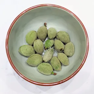 a bowl of almonds
