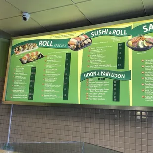 Menu as of Dec 2024