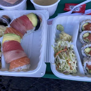 Rainbow Rolland Spicy Tuna Roll