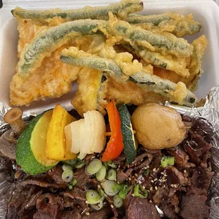 a container of food