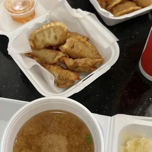 Miso Soup &amp; Potstickers