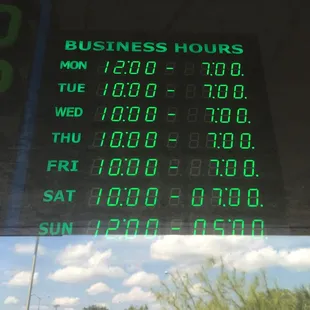 business hours and hours