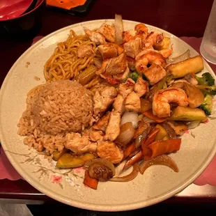 Huge teppanyaki portions