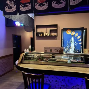 The interior of the restaurant.