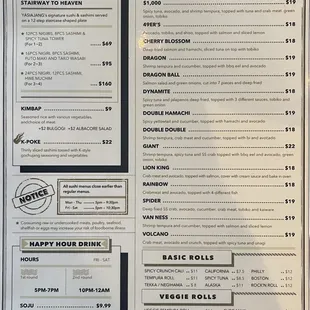 New Menu_Front Side_August 2024