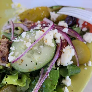 a plate of salad