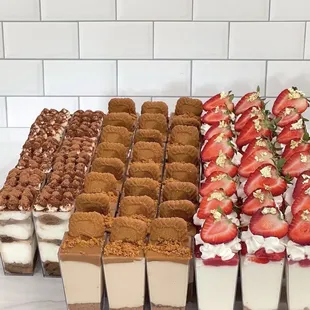 Tiramisu, biscoff, strawberry cheesecake all delicious