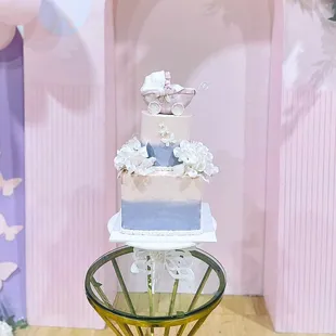 Two tiered custom for baby shower in Fremont, CA