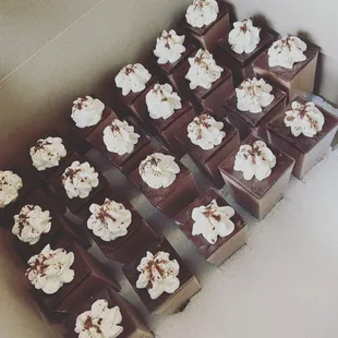 Dark chocolate mousse  shooters