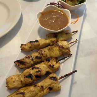 Chicken Satay - thick and the sauce was thick too