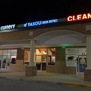 the front of the restaurant