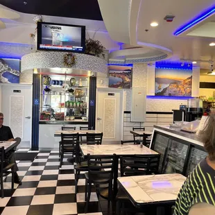The back of the restaurant