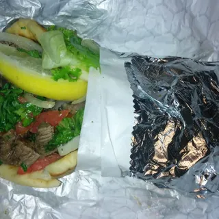 Lemon Herb Steak Souvlaki Pita