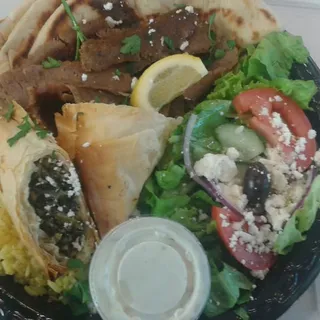 Gyros & Spanakopita Plate
