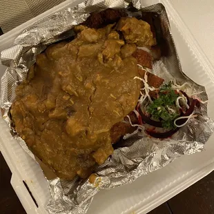 Pork katsu curry comes with a huge portion but it's pretty dry