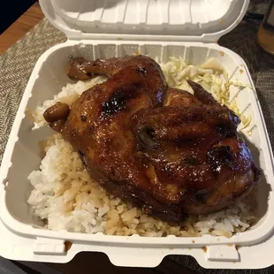 1/2 a chicken the old school original Toshi&apos;s Seattle-style teriyaki.