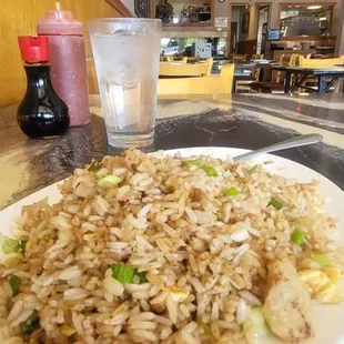 a plate of fried rice