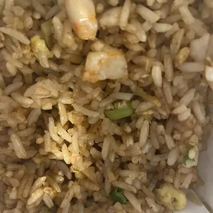 That is the shrimp fried rice, we had to dig to find the shrimp