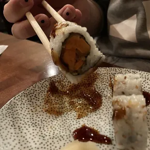 Sweet potato tempura roll