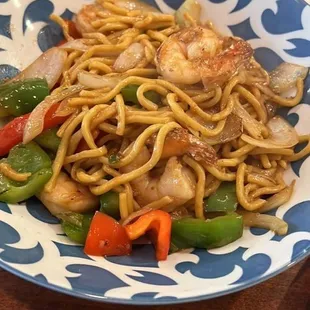 Garlic shrimp noodles