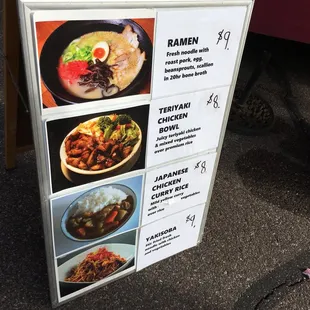 Menu at Asian festival in Scottsdale