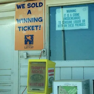 a yellow ticket machine