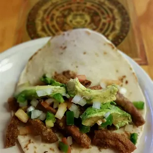 Off menu special request: extra crispy tripas. Thank you Hector!!! Best taco ever!!!