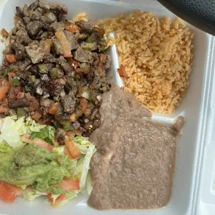 Carne a La Mexicana Plate