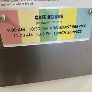 Open for breakfast and lunch M-F