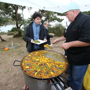 Delicious seafood paella!