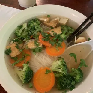 tofu and vegetable pho