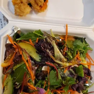 Shrimp avocado salad... came with 2 shrimps and no avocado!! This is ridiculous!!