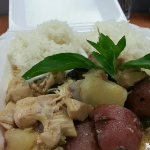 Red Chicken Curry &amp; Potatoes $8.25