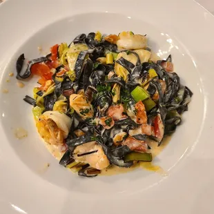 Seafood Tagliatelle. Says &quot;lump crab&quot;. There is NONE.