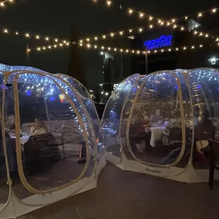 Holiday pop-up igloos at YaYa&apos;s