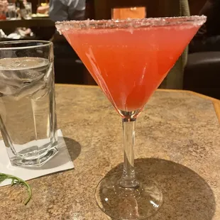 Elderberry lemon drop martini