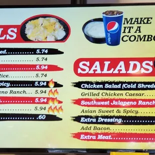Menu Sign August 2021