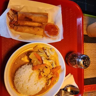 Massaman Curry and Firecracker Shrimp