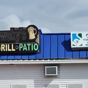 sign on roof