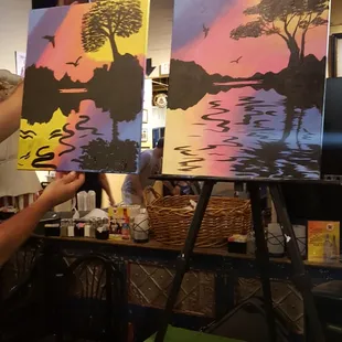 My painting on the left, original on the right.